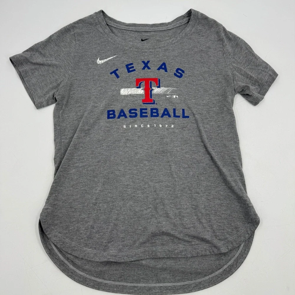 Nike Texas Rangers‎ Baseball T-Shirt Women's Small Gray MLB